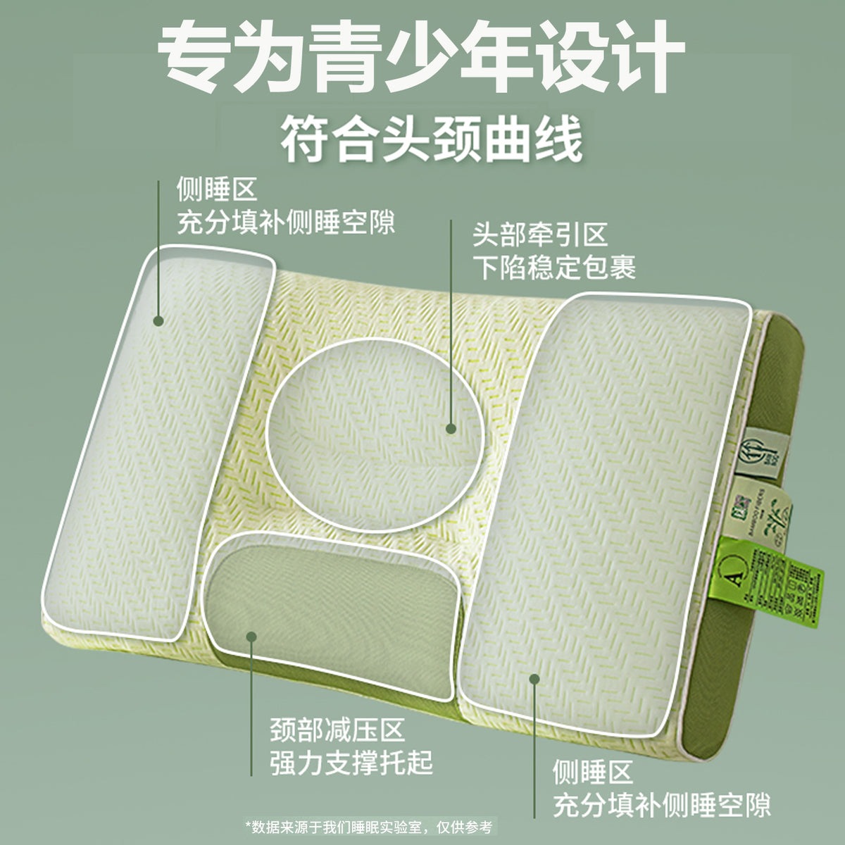 Bamboo Charcoal Anti-Mite Neck Pillow Pillow Core for Sleeping Home Use for a Pair of Single Male and Female Student Dormitories Without Collapse of the Whole H - image 2