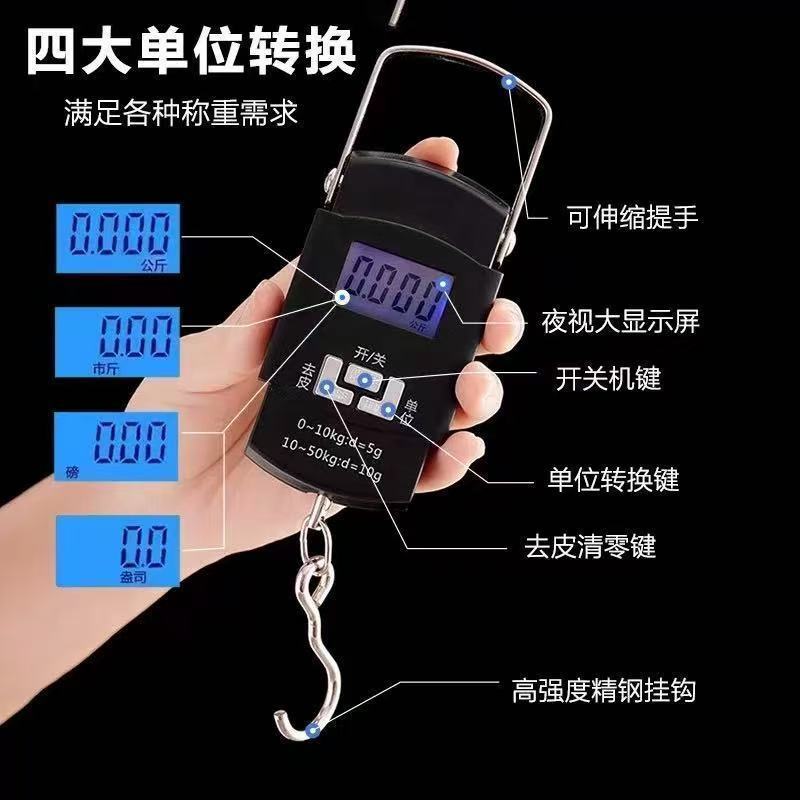 Portable Digital Scale 50kg Portable Hook Luggage Fishing Scale Small Cross-Border Spring High-Precision Manufacturer Food Scale - image 4