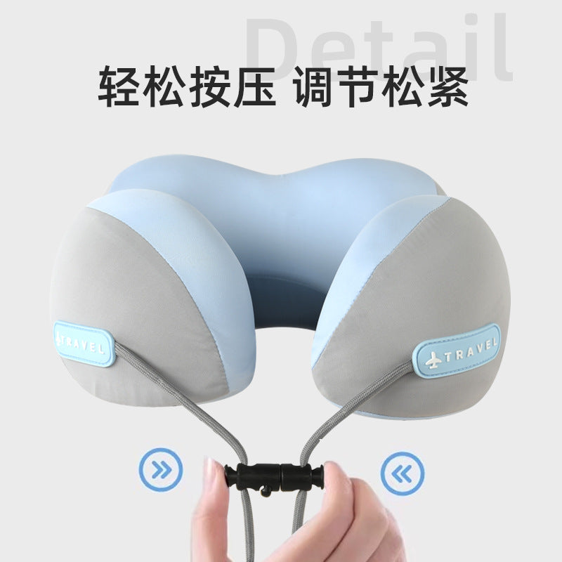 Portable U-Shaped Pillow, Ice Silk Neck Pillow, Travel Pillow, Airplane and High-Speed Rail Sleeping Pillow, Neck Support Pillow, U-Shaped Pillow - image 4