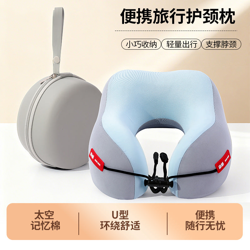 Cross-Border Portable U-Shaped Pillow Wholesale Travel Foldable Neck Pillow Office Nap Pillow Foldable - image 1