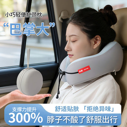 Cross-Border Portable U-Shaped Pillow Wholesale Travel Foldable Neck Pillow Office Nap Pillow Foldable - image 2