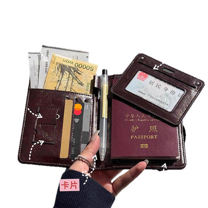 Passport Holder New Model Multifunctional Storage Card Holder All-In-One for International Travel Men and Women Passport Bag Ticket Holder Document Organizer - image 5