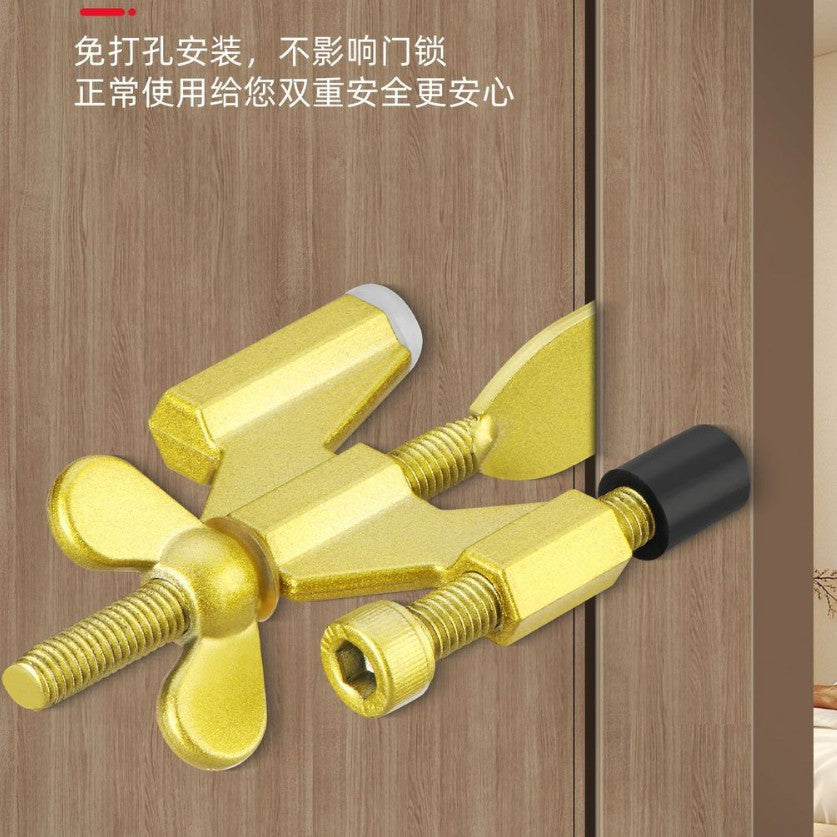 Convenient Butterfly Door Stopper Door Lock Hotel Portable Anti-Theft Anti-Collision Travel Door Safety Lock Door Stopper - image 2