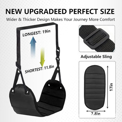 Cross-Border Hot-Selling Comfortable Foot Rest Hammock Office Hammock Strap Airplane High-Speed Rail Portable Travel Foot Rest Hammock - image 1