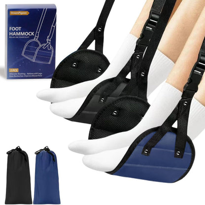 Cross-Border Hot-Selling Comfortable Foot Rest Hammock Office Hammock Strap Airplane High-Speed Rail Portable Travel Foot Rest Hammock - image 5