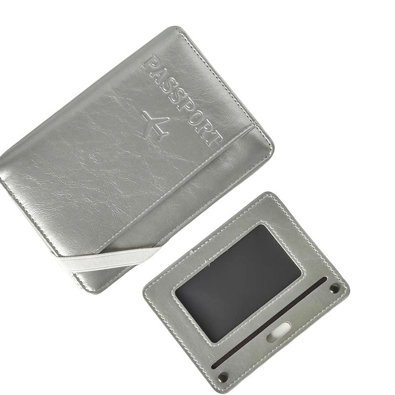 Niche Korean-Style Silver-Gray Passport Holder with High Aesthetic Value for Overseas Travel, Id Document Storage Cover, Card Holder with a Sense of Sophisticat - image 2