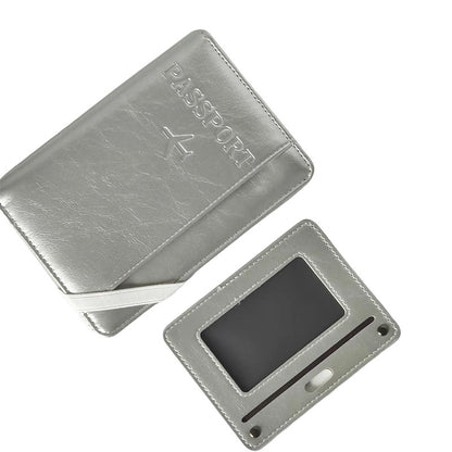 Niche Korean-Style Silver-Gray Passport Holder with High Aesthetic Value for Overseas Travel, Id Document Storage Cover, Card Holder with a Sense of Sophisticat - image 2