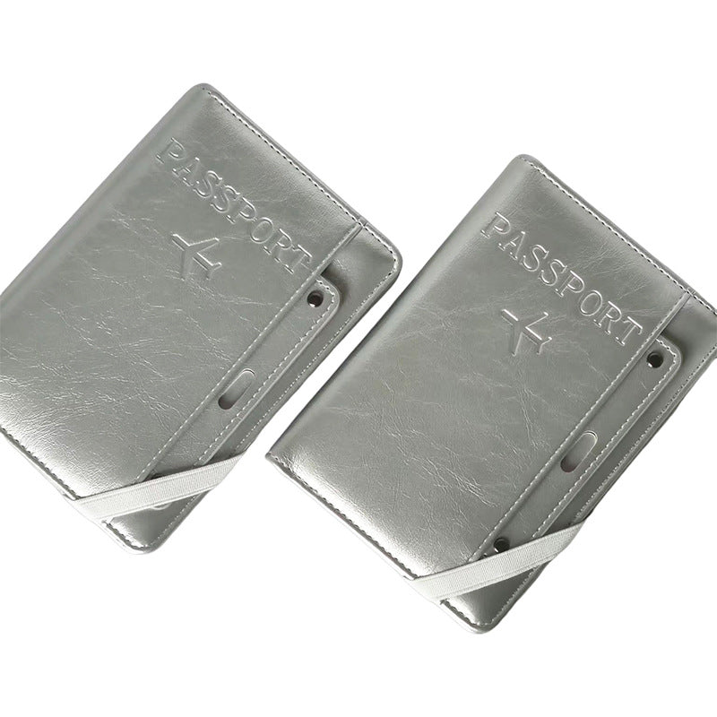 Niche Korean-Style Silver-Gray Passport Holder with High Aesthetic Value for Overseas Travel, Id Document Storage Cover, Card Holder with a Sense of Sophisticat - image 3