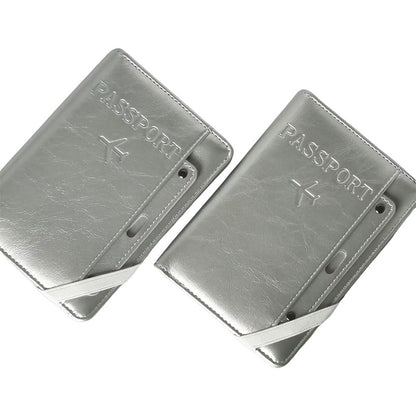 Niche Korean-Style Silver-Gray Passport Holder with High Aesthetic Value for Overseas Travel, Id Document Storage Cover, Card Holder with a Sense of Sophisticat - image 3