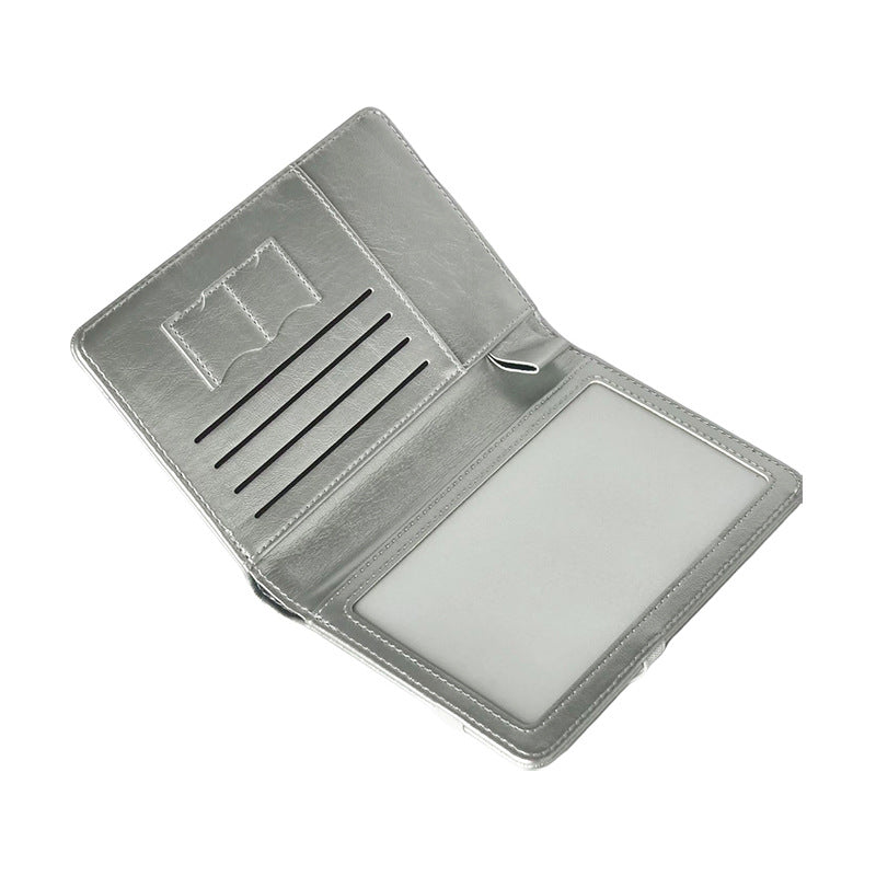 Niche Korean-Style Silver-Gray Passport Holder with High Aesthetic Value for Overseas Travel, Id Document Storage Cover, Card Holder with a Sense of Sophisticat - image 4