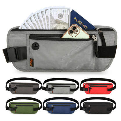 2026 New Model Mobile Phone Passport Document Bag Waist Bag Anti-Theft Rfid Waterproof Ultra-Thin Mobile Phone Waist Bag - image 2