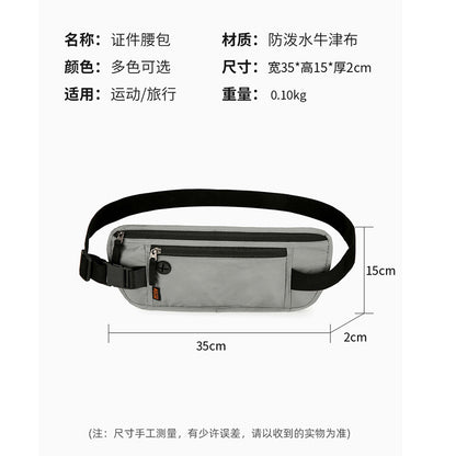 2026 New Model Mobile Phone Passport Document Bag Waist Bag Anti-Theft Rfid Waterproof Ultra-Thin Mobile Phone Waist Bag - image 4
