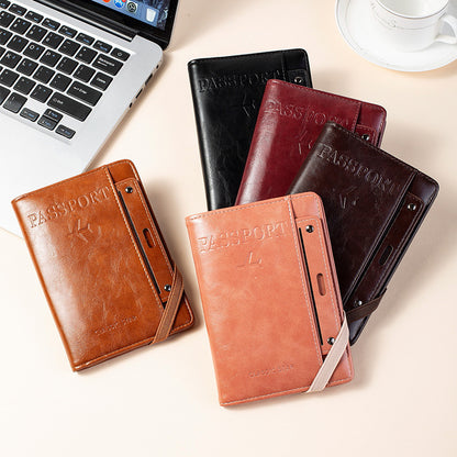 Passport Holder New Model Multifunctional Storage Card Holder All-In-One for International Travel Men and Women Passport Bag Ticket Holder Document Organizer - image 4