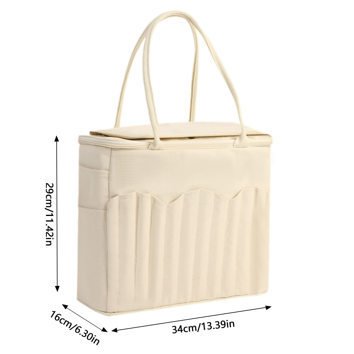 Cross-Border Canvas Wool Knitting Tool Storage Bag Outdoor Travel Large-Capacity Crochet Accessories Storage Bag Handbag - image 5