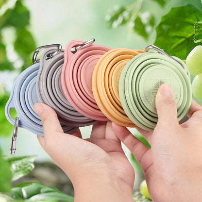 Food-Grade Silicone Collapsible Cup Portable Outdoor Travel Folding Cup Eco-Friendly Cup Water Cup Collapsible Mouthwash Cup with Strap - image 2