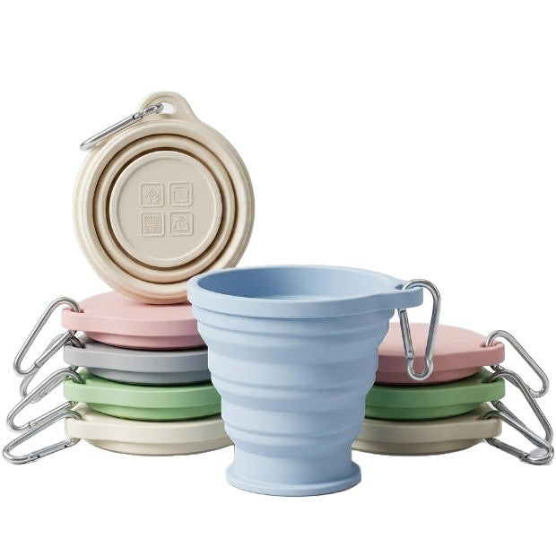 Food-Grade Silicone Collapsible Cup Portable Outdoor Travel Folding Cup Eco-Friendly Cup Water Cup Collapsible Mouthwash Cup with Strap - image 5
