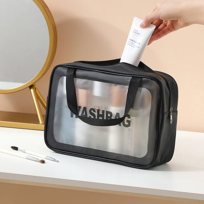 Travel Cosmetics Bag Satchel Cosmetics Cosmetics Bag Ins Style Large Capacity Waterproof Toiletry Bag Satchel for Bathing Out - image 1