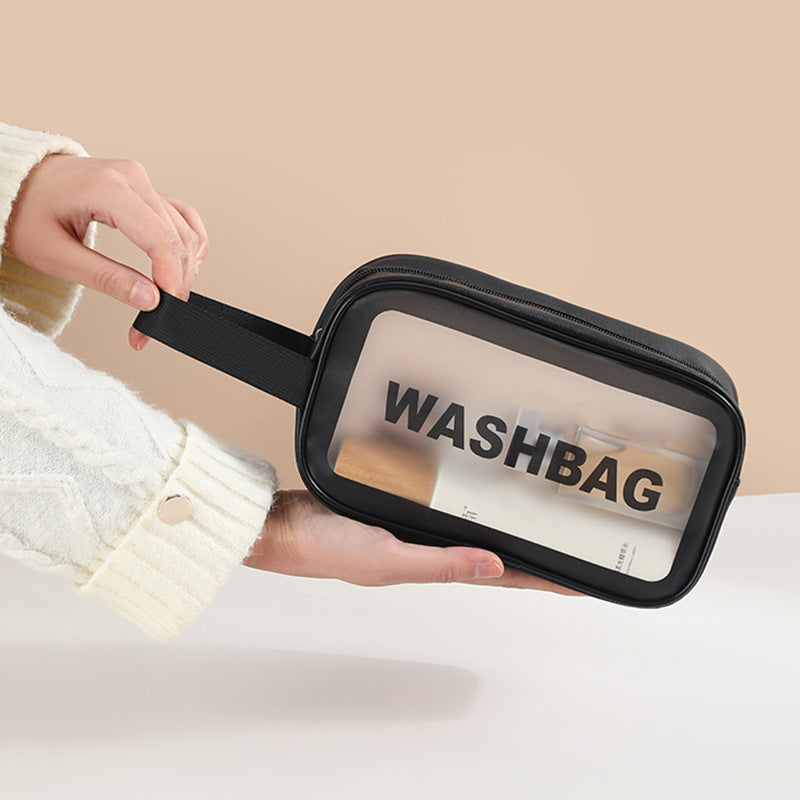 Travel Cosmetics Bag Satchel Cosmetics Cosmetics Bag Ins Style Large Capacity Waterproof Toiletry Bag Satchel for Bathing Out - image 2