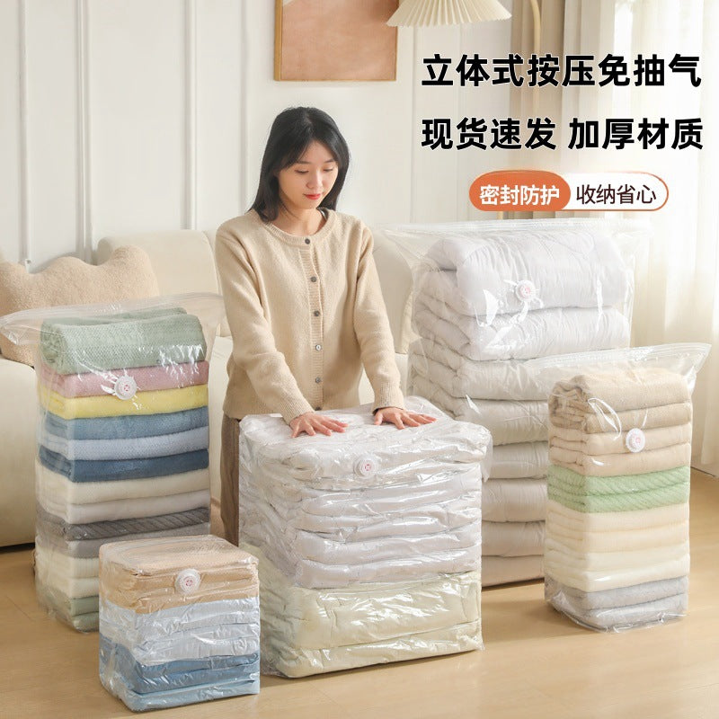 Cross-Border Thickeneded Air-Free Stereo Vacuum Compression Bag Storage Bag Clothes Quilt Quilt down Jacket - image 1