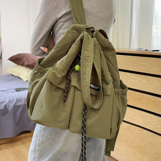 Travel Dual-Use Backpack for Women, Lightweight Korean Trendy and Cool College Student Class Commuting Simple Mountain Style Single Shoulder Mountaineering Bag - image 1