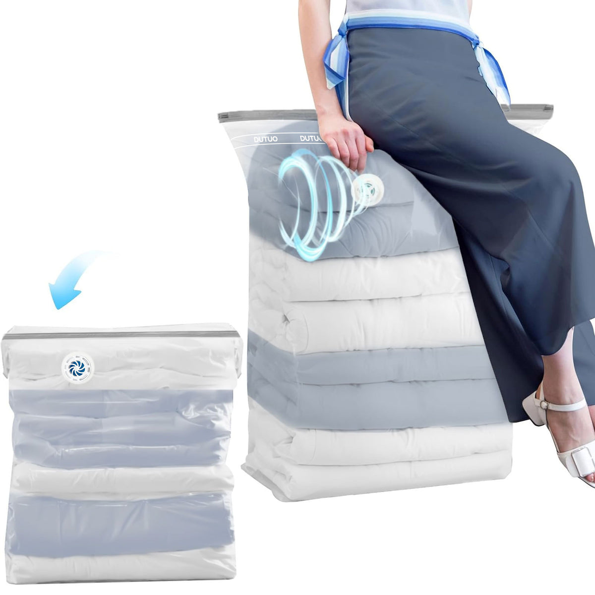 No-Pump Vertical Compression Bag Vacuum Storage Compression Bag Thickened Vacuum Storage Compression Bag - image 5