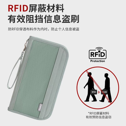 Travel Document Bag, Boarding Passport Storage Bag, Ticket Holder, Bank Card Anti-Theft Card Swiping Bag, Large Capacity Wallet, Waterproof - image 3
