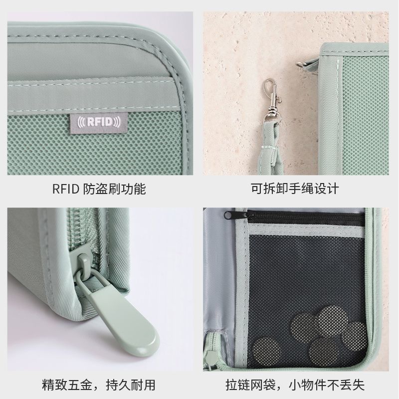 Travel Document Bag, Boarding Passport Storage Bag, Ticket Holder, Bank Card Anti-Theft Card Swiping Bag, Large Capacity Wallet, Waterproof - image 4
