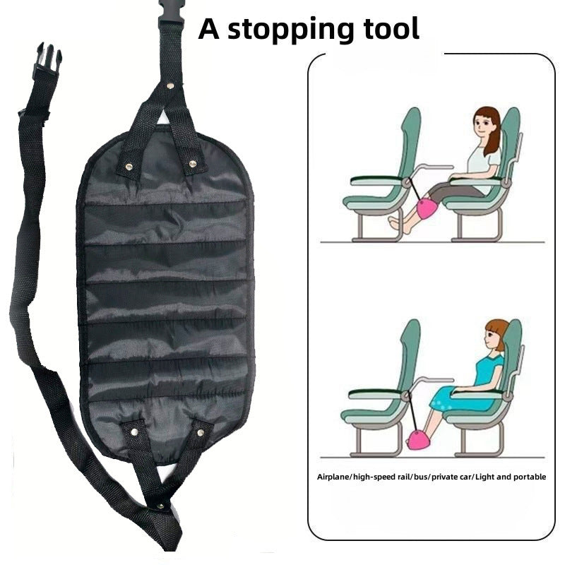 New Long-Distance Travel Airplane Foot Rest Hammock Portable Leisure under Table Hammock Multi-Functional Office Sleeping Foot Rest - image 4
