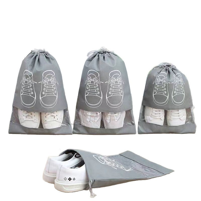 Shoe Storage Bag Dustproof Moisture-Proof Drawstring Pouch Student Dormitory Organizing Shoe Bag Travel Self-Sealing Bag - image 5