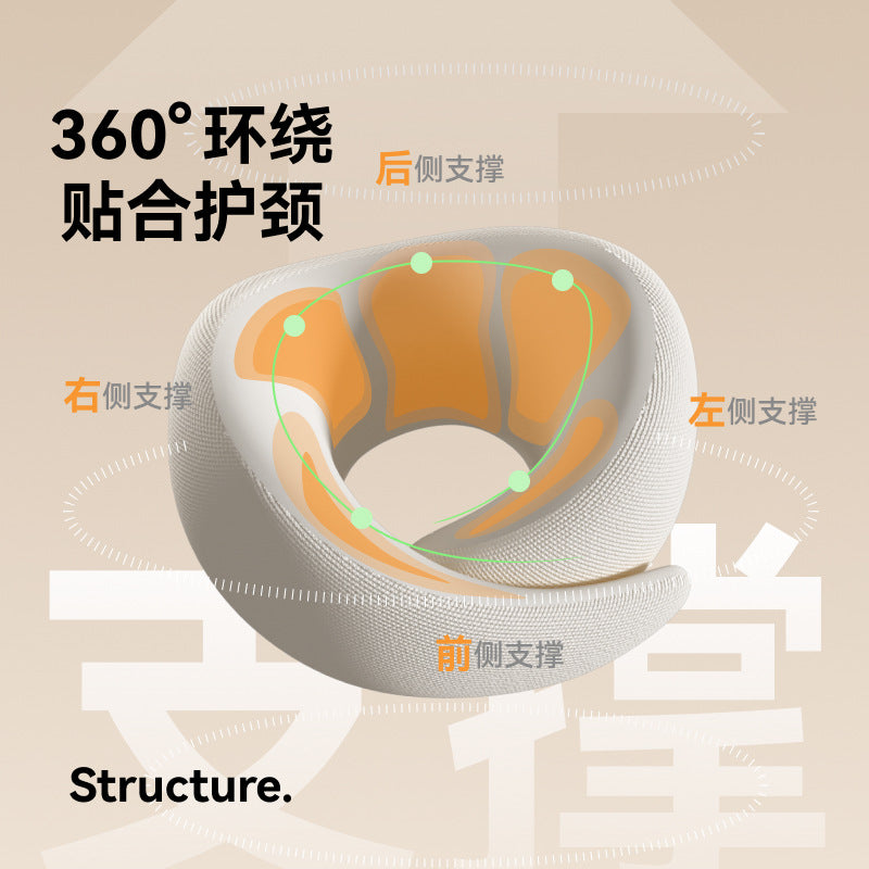 Travel U-Shaped Pillow Neck Pillow Neck Pillow Memory Foam Airplane Neck Pillow Office Nap Travel U-Shaped Pillow Portable - image 4