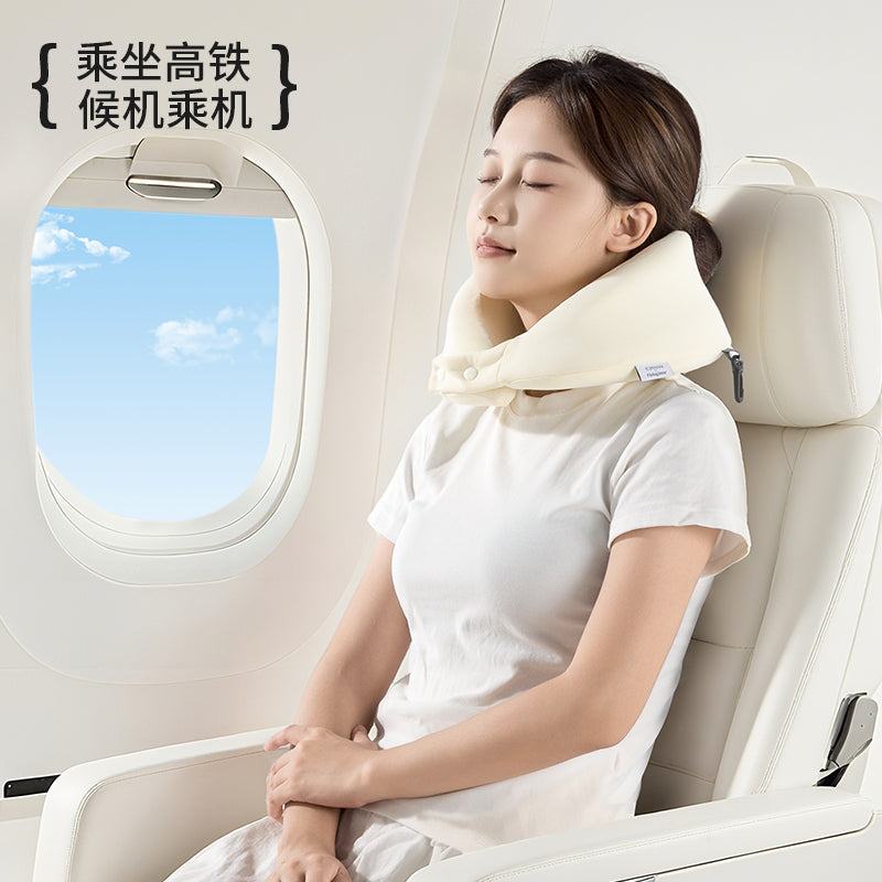Topentar Memory Foam U-Shaped Pillow Portable Neck Pillow Travel Airplane Travel Sleeping Artifact Neck Pillow U-Shaped Pillow - image 4