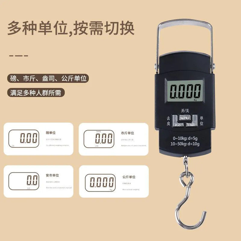 Electronic Scale Satchel High-Precision Home Weighing 50kg Mini Spring Luggage Express Kitchen Scale - image 3