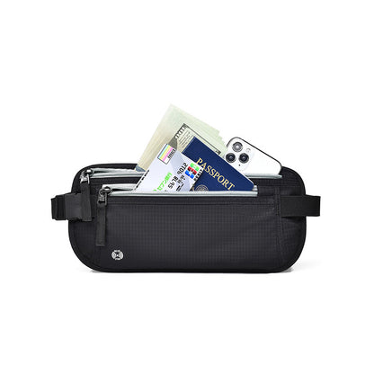 Anti-Theft European Travel Passport Document Bag, Personal Invisible Waterproof Coin Mobile Phone Waist Bag, Document Storage Bag - image 4