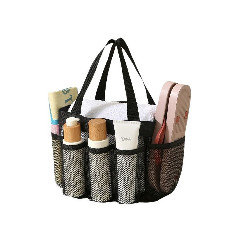 New Beach Bag Large Capacity Mesh Beach Bag Shoulder Portable Toiletry Bag Travel Hollow Mesh Storage Bag - image 5