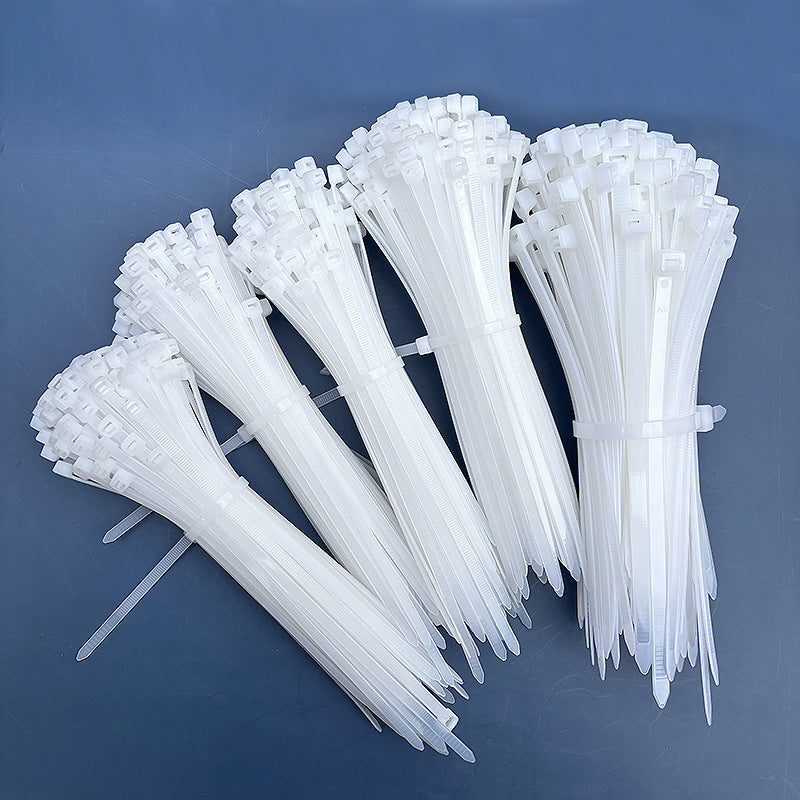 Nylon Cable Ties Self-Locking Fastening Nylon Ties White Black 100 Cable Ties for Bundling Cables and Packing - image 2