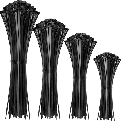 Nylon Cable Ties Self-Locking Fastening Nylon Ties White Black 100 Cable Ties for Bundling Cables and Packing - image 3
