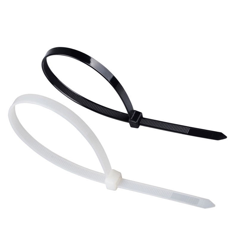 Nylon Cable Ties Self-Locking Fastening Nylon Ties White Black 100 Cable Ties for Bundling Cables and Packing - image 5
