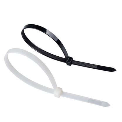 Nylon Cable Ties Self-Locking Fastening Nylon Ties White Black 100 Cable Ties for Bundling Cables and Packing - image 5