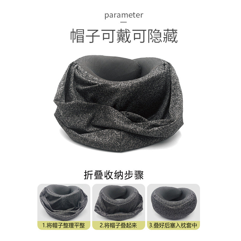 Amazon's Popular U-Shaped Pillow Hooded Memory Foam Neck Nap Airplane Neck Pillow Can Be Stored as a Travel Pillow - image 2