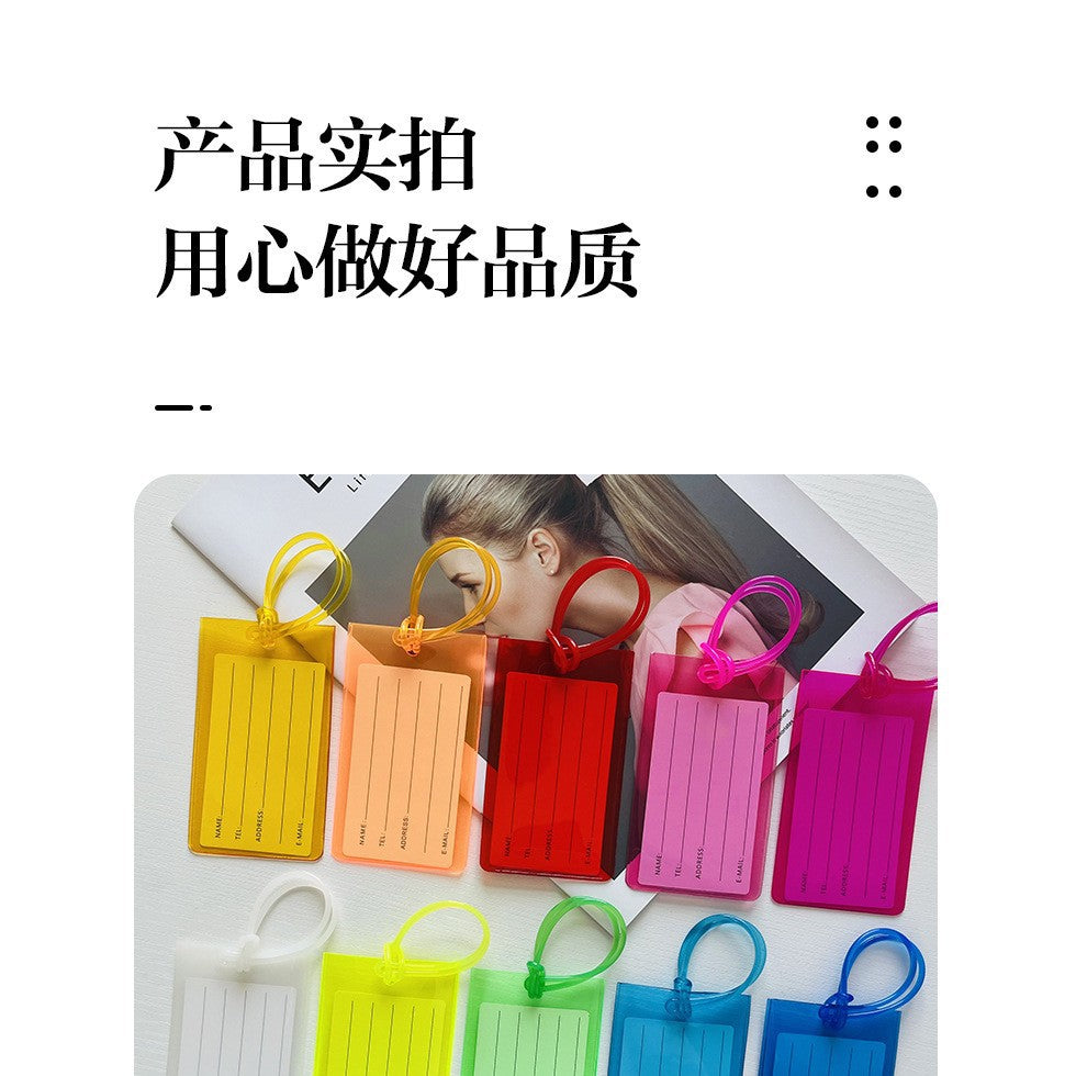 Cross-Border Colorful Pvc Luggage Tag Suitcase Checked Anti-Lost Name Tag Label Hanging Tag Logistics Identification Boarding Pass - image 4