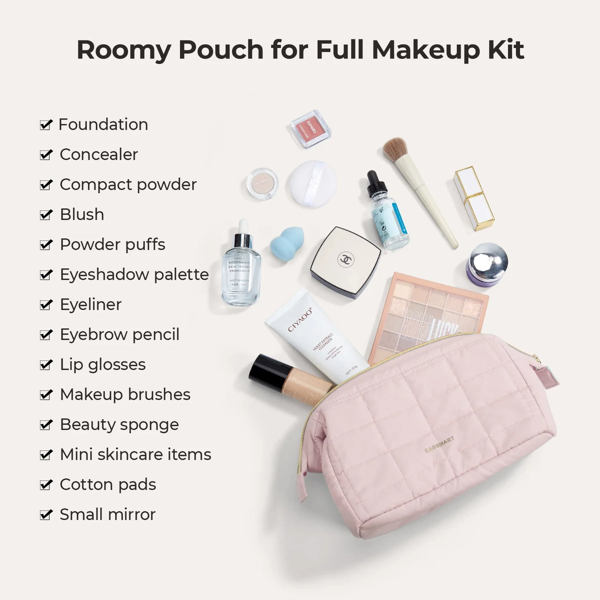 Bagsmart Puffy Makeup Bag
