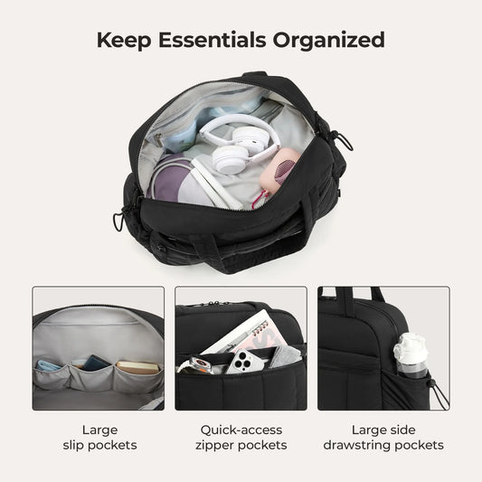 Puffy Water-Resistant Gym & Travel Duffle Bag