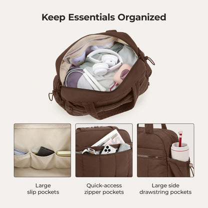 Puffy Water-Resistant Gym & Travel Duffle Bag
