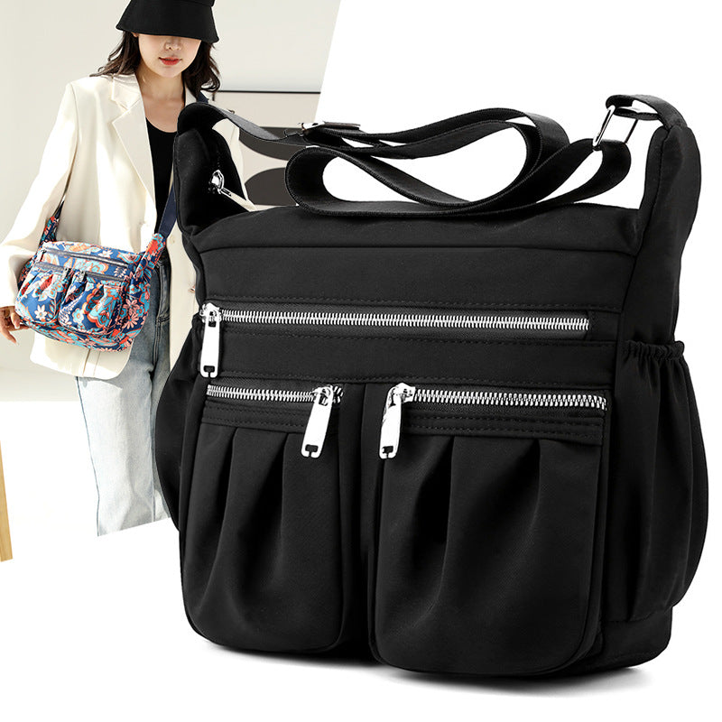 Nylon Multi-Pocket Travel Crossbody Bag