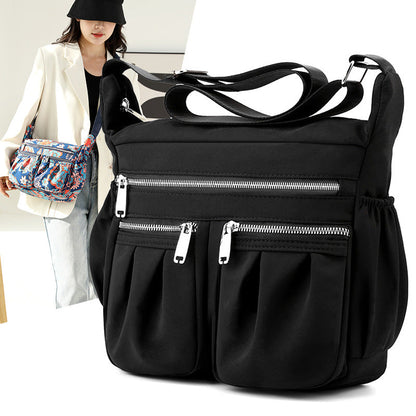 Nylon Multi-Pocket Travel Crossbody Bag