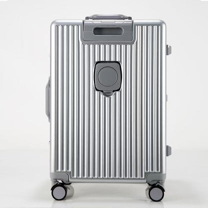 Suitcase Travel Luggage Trolley Front-Opening Large Capacity Aluminum Frame…
