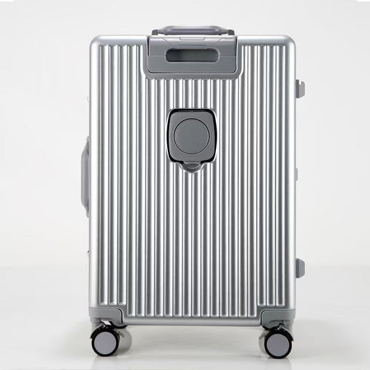 Suitcase Travel Luggage Trolley Front-Opening Large Capacity Aluminum Frame…