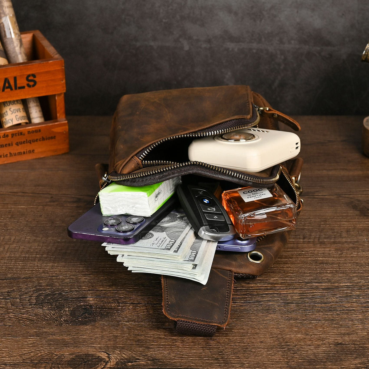 Retro Travel Crossbody Bag
