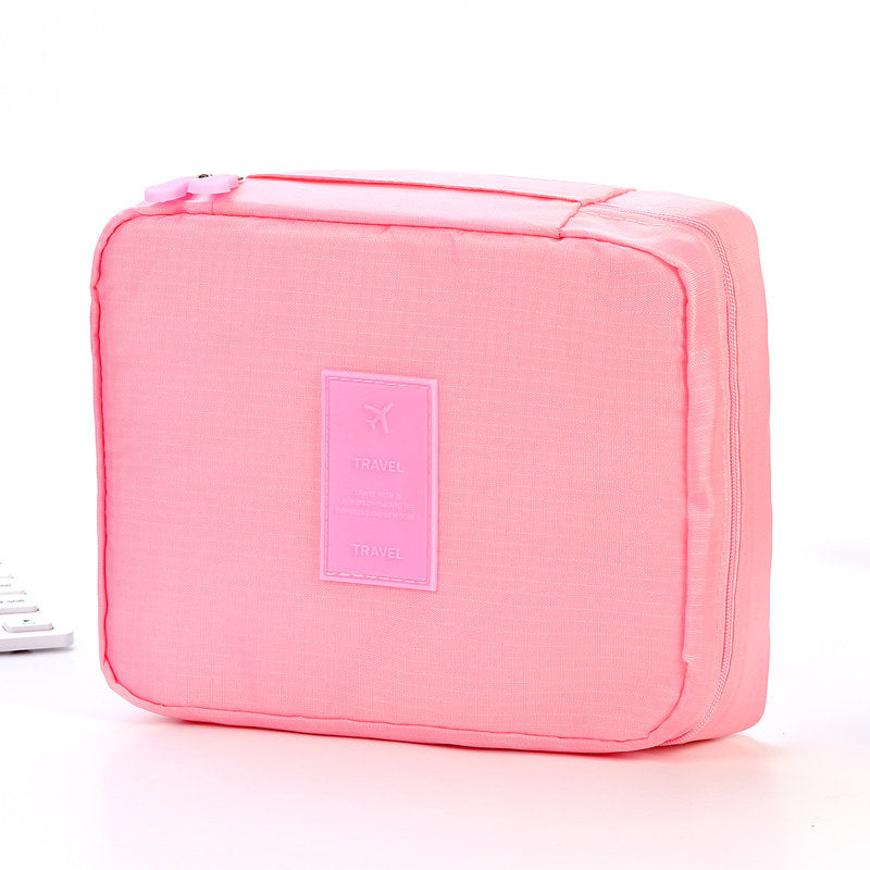 Waterproof Travel Makeup Bag | Portable Toiletry Organizer with Multi-Pocket Divider