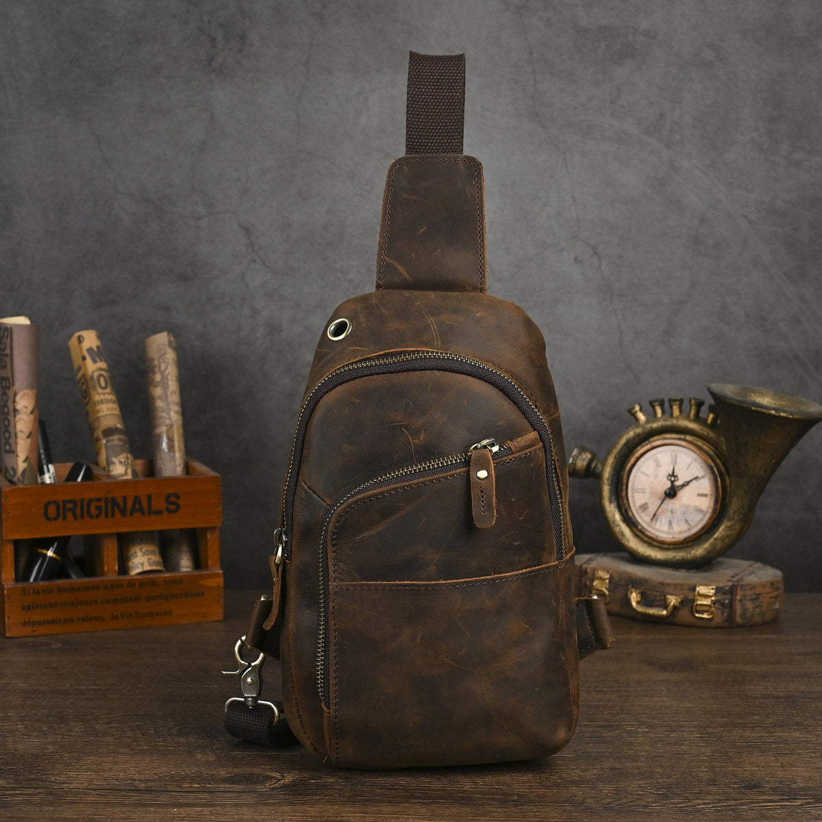 Retro Travel Crossbody Bag